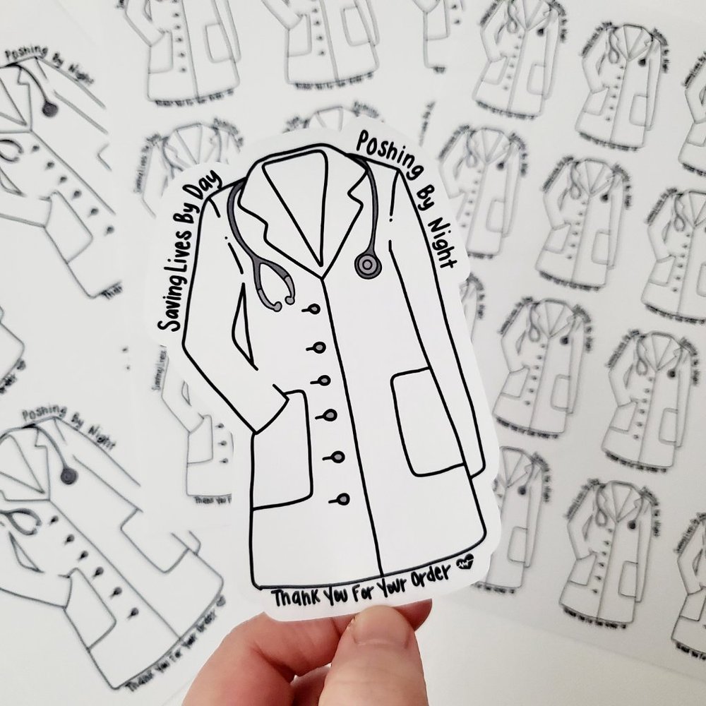 LB061 Poshmark Medical Sticker [Price Firm] - Picture 8 of 8